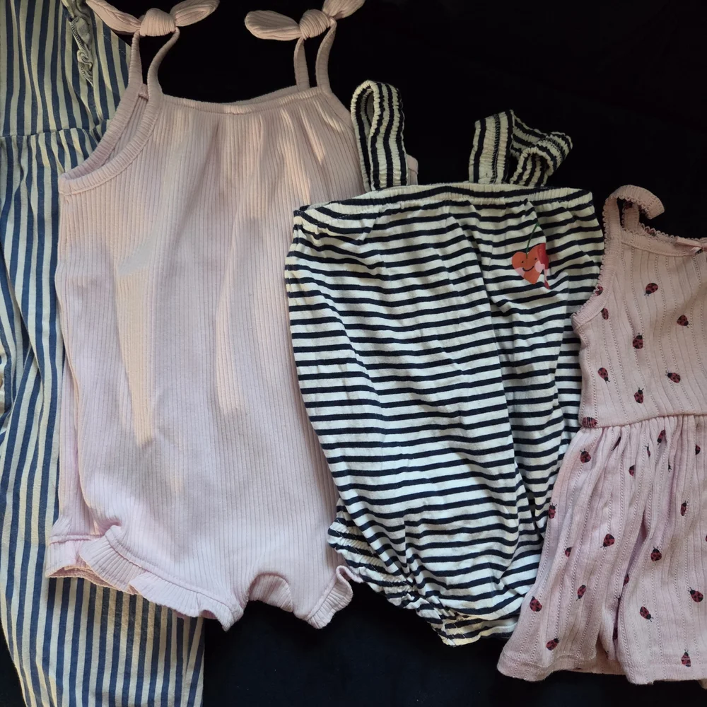 Kids Jumpsuits & Rompers Set - Blue, Pink, White